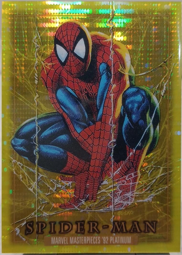 2024 SkyBox Masterpieces ’92 Platinum Spider-Man [Seismic Gold] #87 card