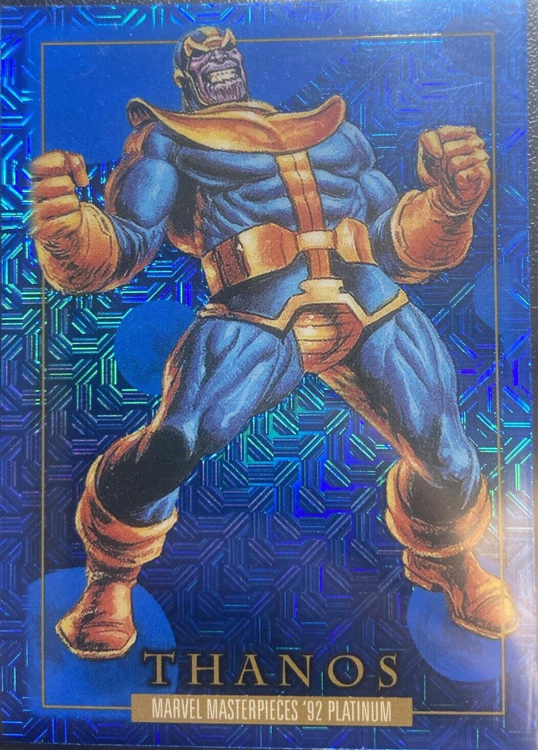 2024 SkyBox Masterpieces ’92 Platinum Thanos [Blue Traxx] #83 card