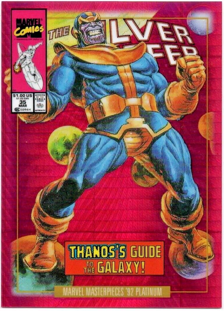2024 SkyBox Masterpieces ’92 Platinum Thanos [Red Prism] #83 card