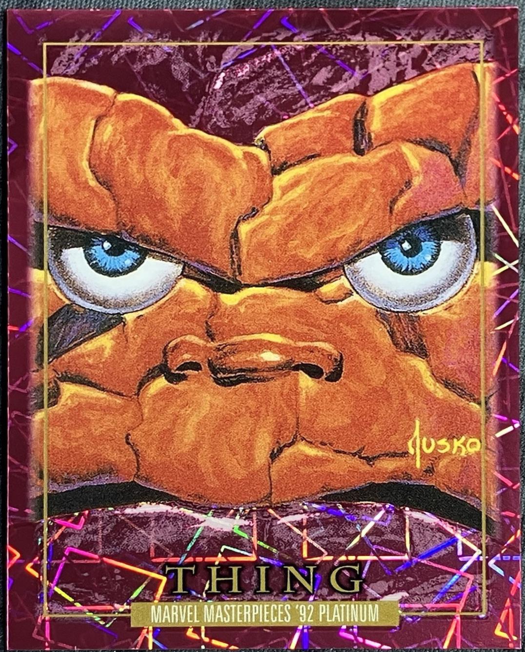 2024 SkyBox Masterpieces ’92 Platinum Thing [Pink Lasers] #91 card