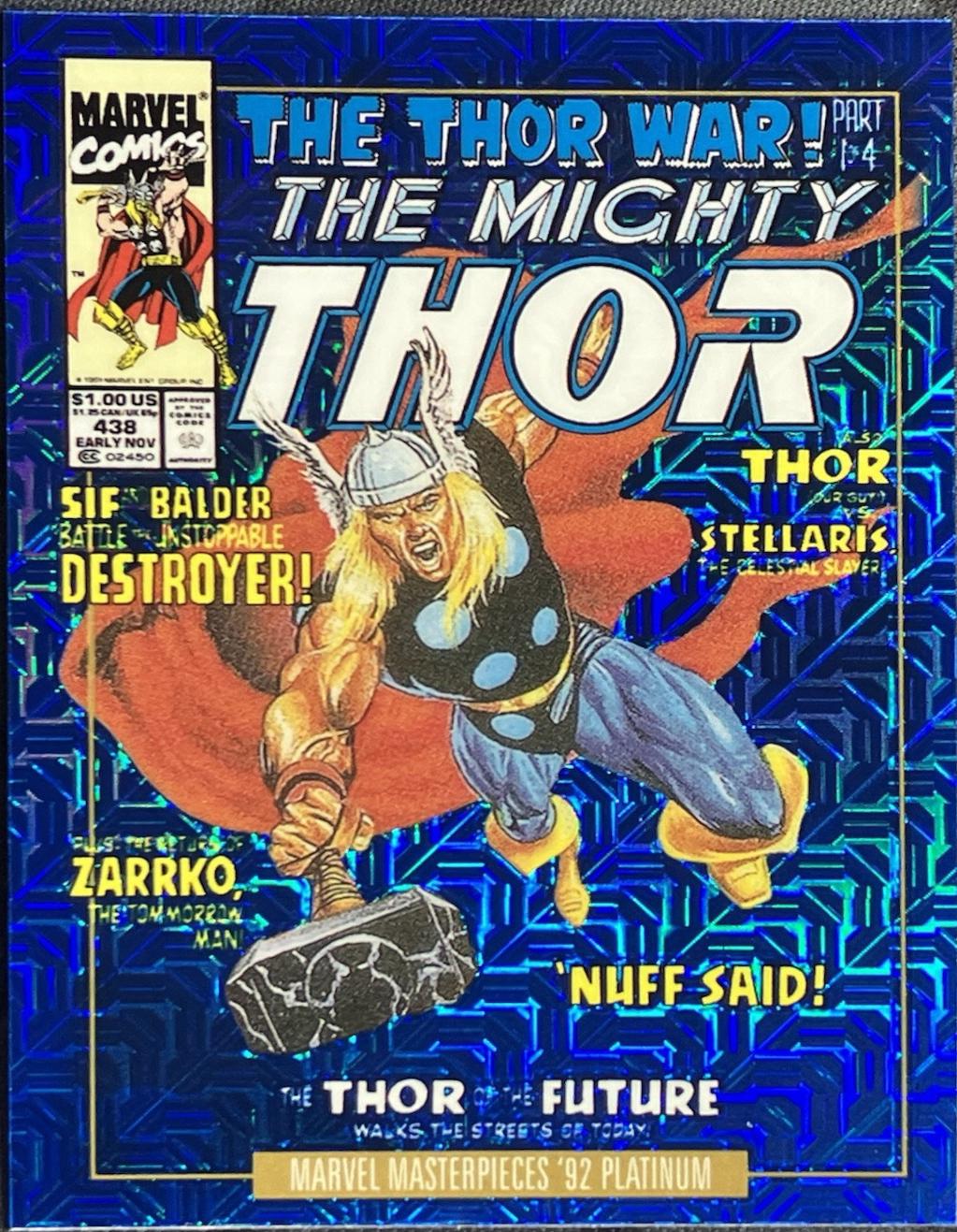 2024 SkyBox Masterpieces ’92 Platinum Thor [Blue Traxx Variant] #92-V card