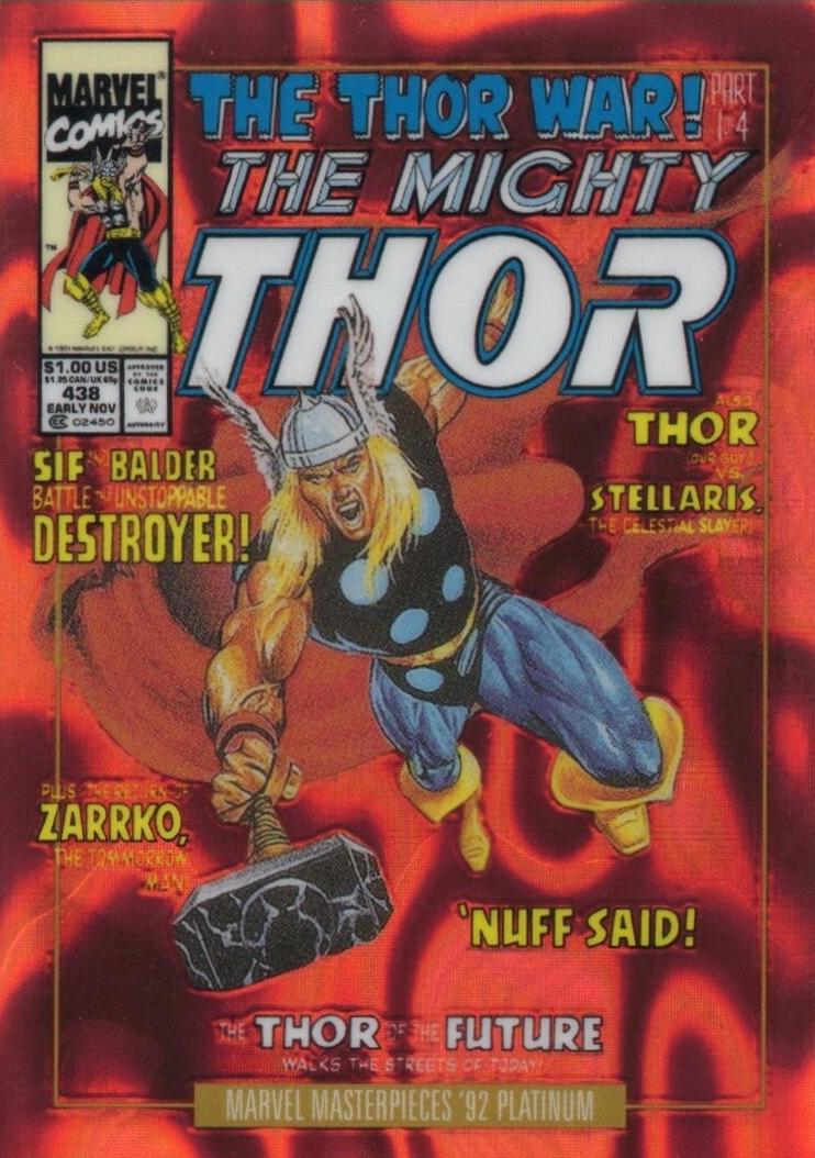 2024 SkyBox Masterpieces ’92 Platinum Thor [Orange Lava Variant] #92-V card