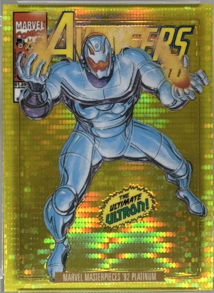 2024 SkyBox Masterpieces ’92 Platinum Ultron [Seismic Gold Variant] #98-V card