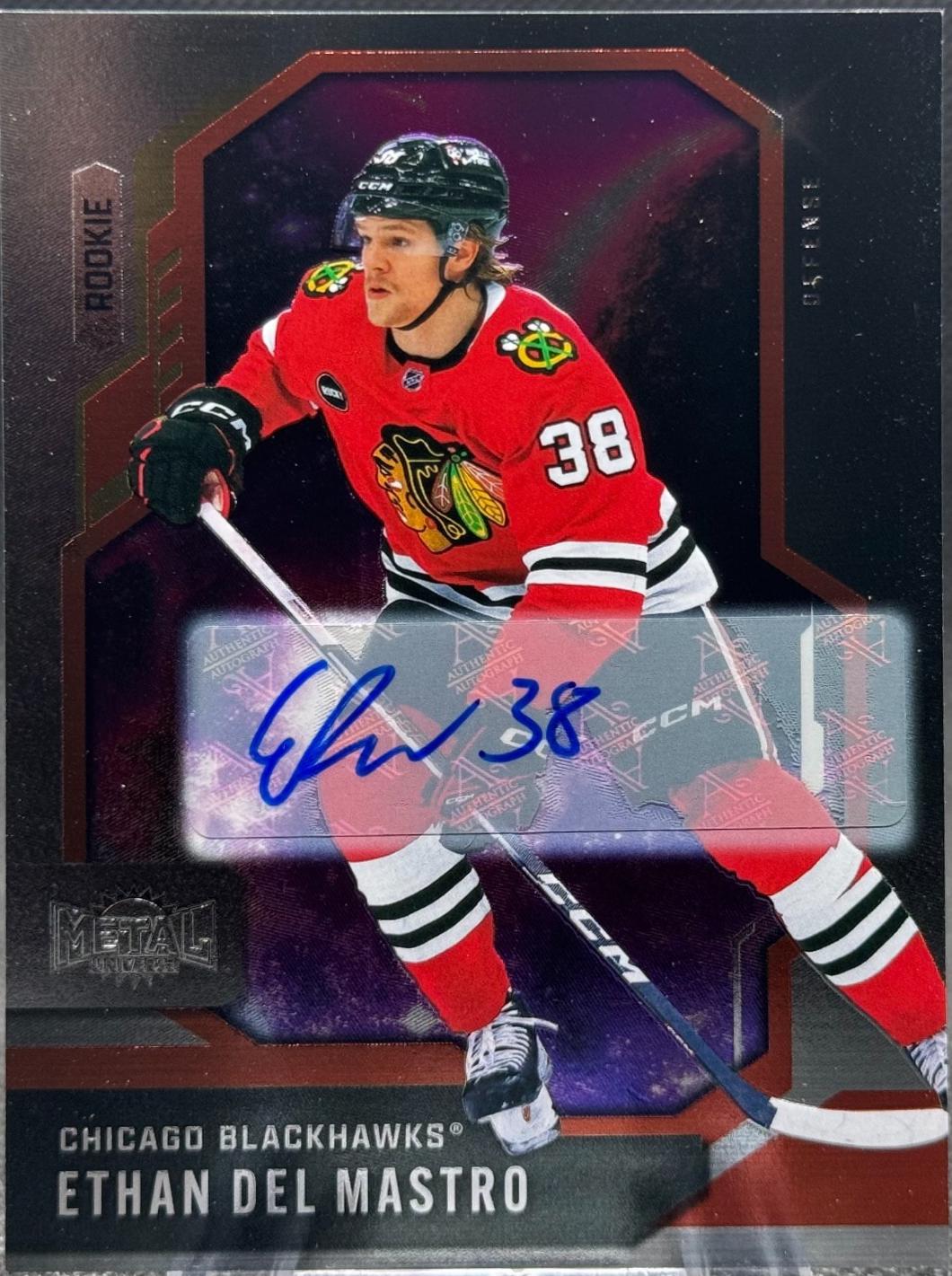 2024 SkyBox Metal Universe Ethan Del Mastro [Autograph] #144 card