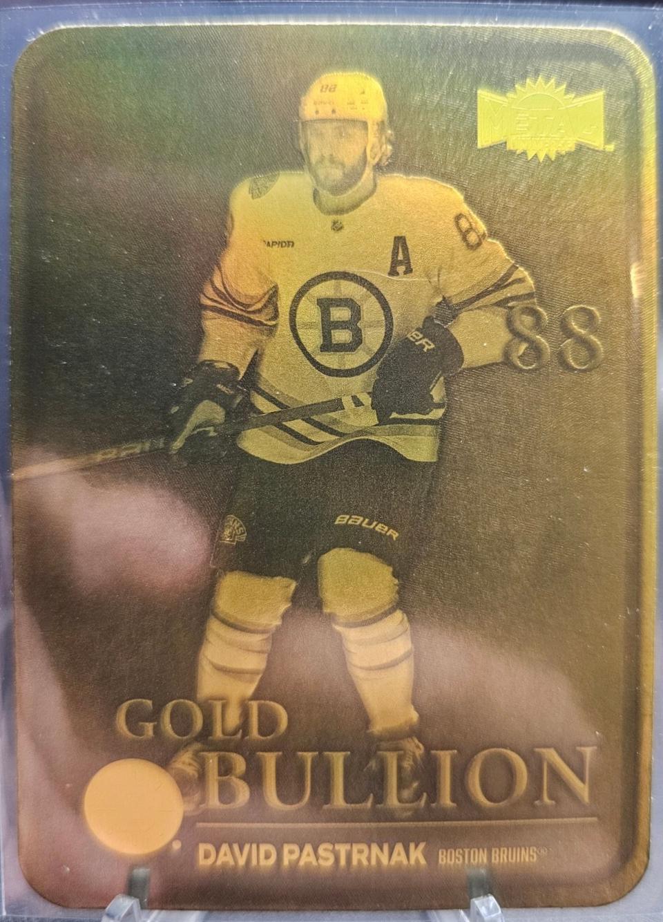 2024 SkyBox Metal Universe Gold Bullion David Pastrnak #GB-16 card