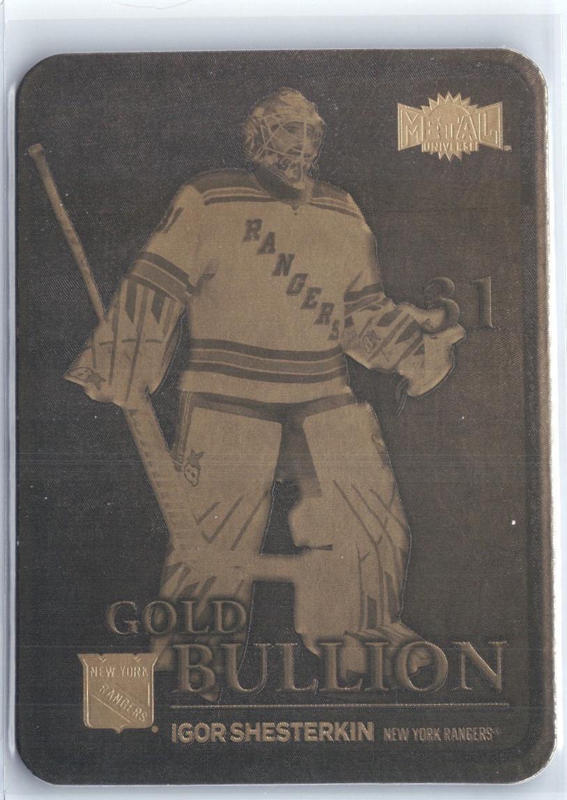 2024 SkyBox Metal Universe Gold Bullion Igor Shesterkin #GB-7 card