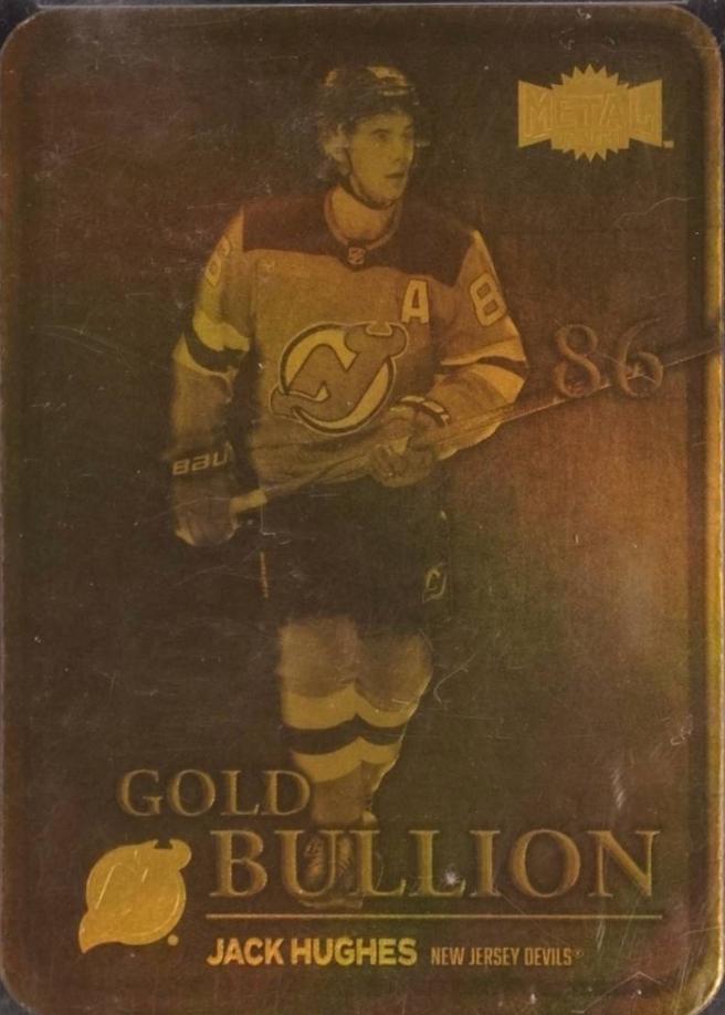 2024 SkyBox Metal Universe Gold Bullion Jack Hughes #GB-12 card