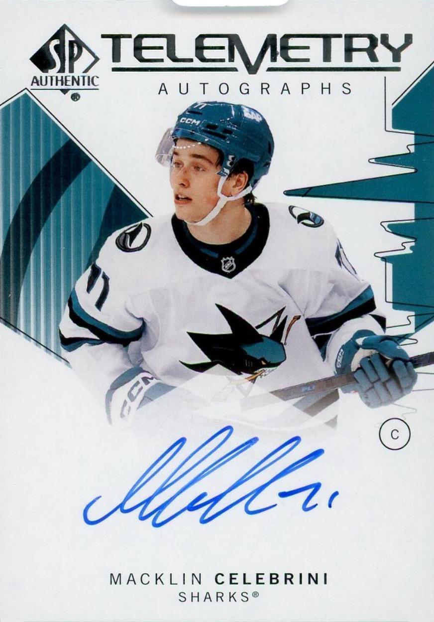 2024 SP Authentic Telemetry Autograph Macklin Celebrini #T-MC card