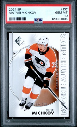 2024 SP Matvei Michkov [Rookie Authentics Jersey] #137 card