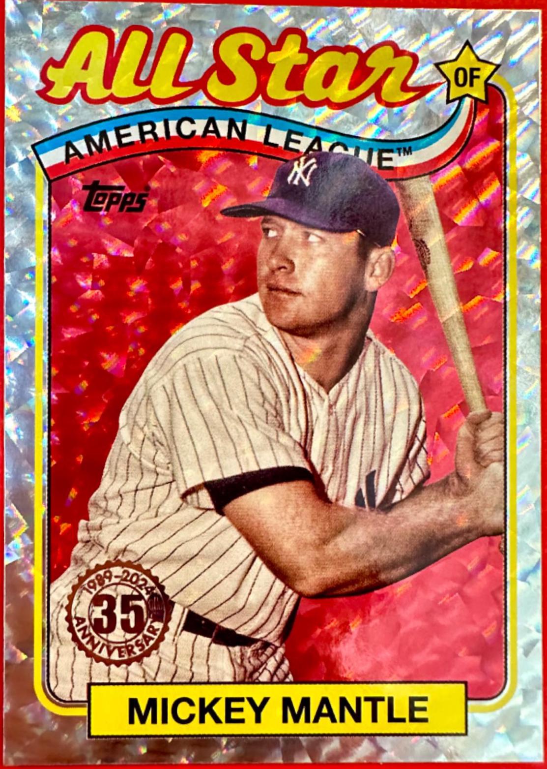 2024 Topps 1989 All-Stars Mickey Mantle [Foil] #89ASB-48 card