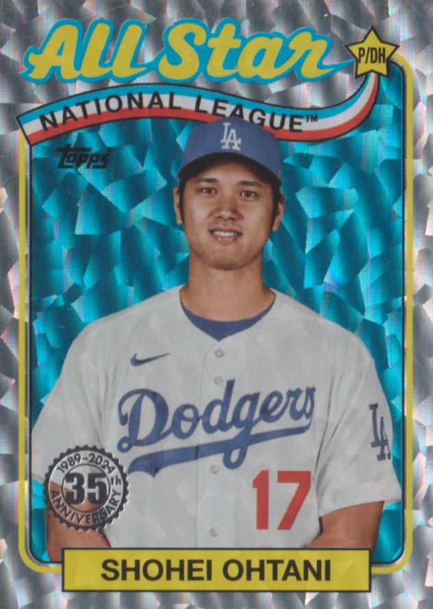 2024 Topps 1989 All-Stars Shohei Ohtani [Silver Crackle Foilboard] #89ASB-1 card