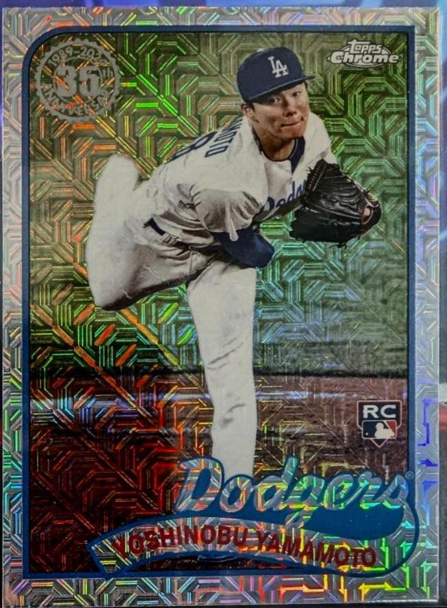 2024 Topps 1989 Chrome Silver Pack Yoshinobu Yamamoto #2T89C-26 card