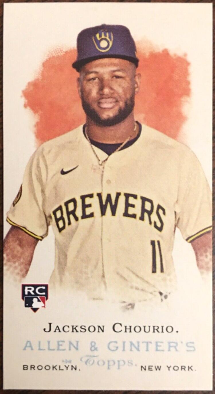2024 Topps Allen & Ginter Rookie Design Variation Mini Jackson Chourio #RD-13 card