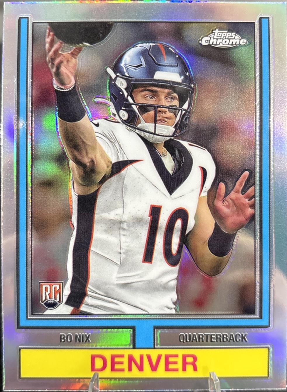 2024 Topps Chrome 1974 Bo Nix #74TF-4 card