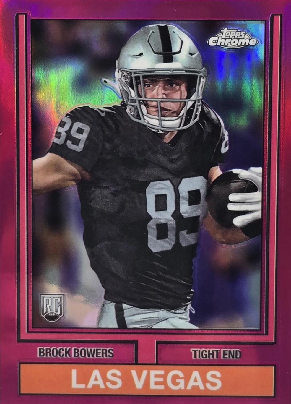 2024 Topps Chrome 1974 Brock Bowers [Pink Refractor] #74TF-12 card