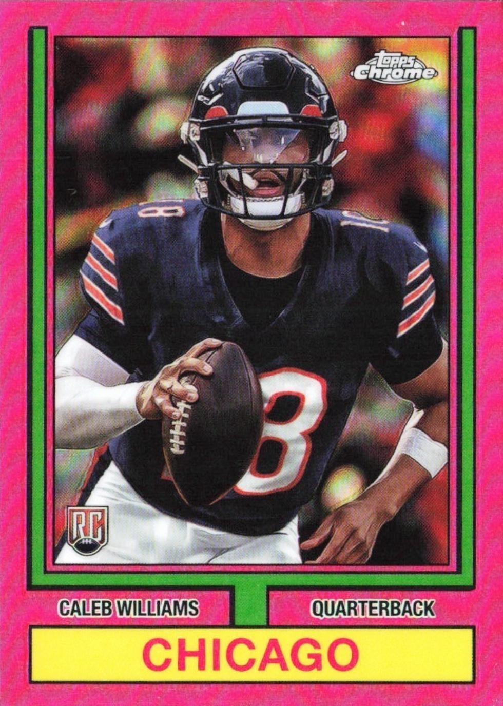 2024 Topps Chrome 1974 Caleb Williams [Pink Refractor] #74TF-1 card