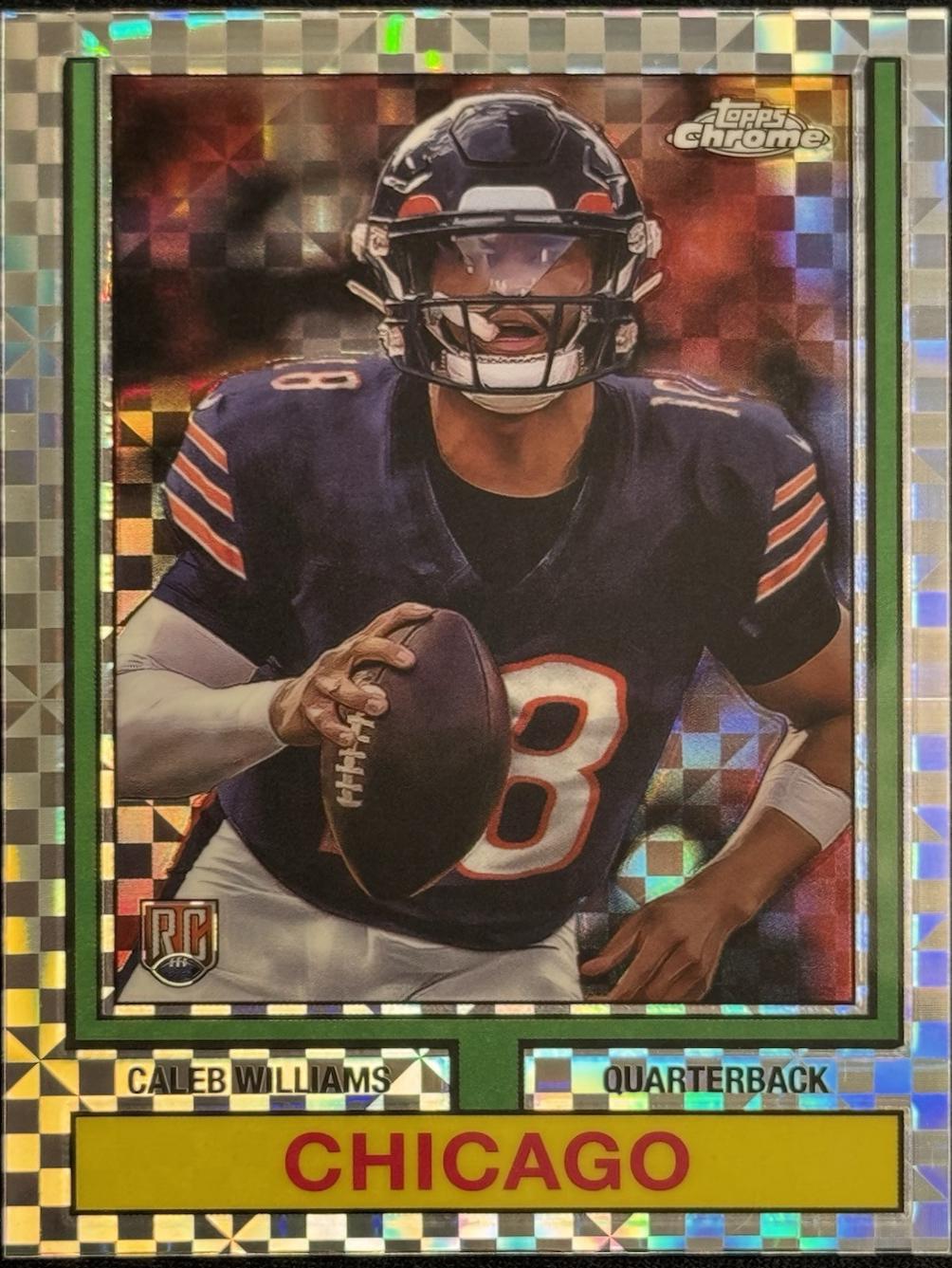 2024 Topps Chrome 1974 Caleb Williams [X-Fractor] #74TF-1 card