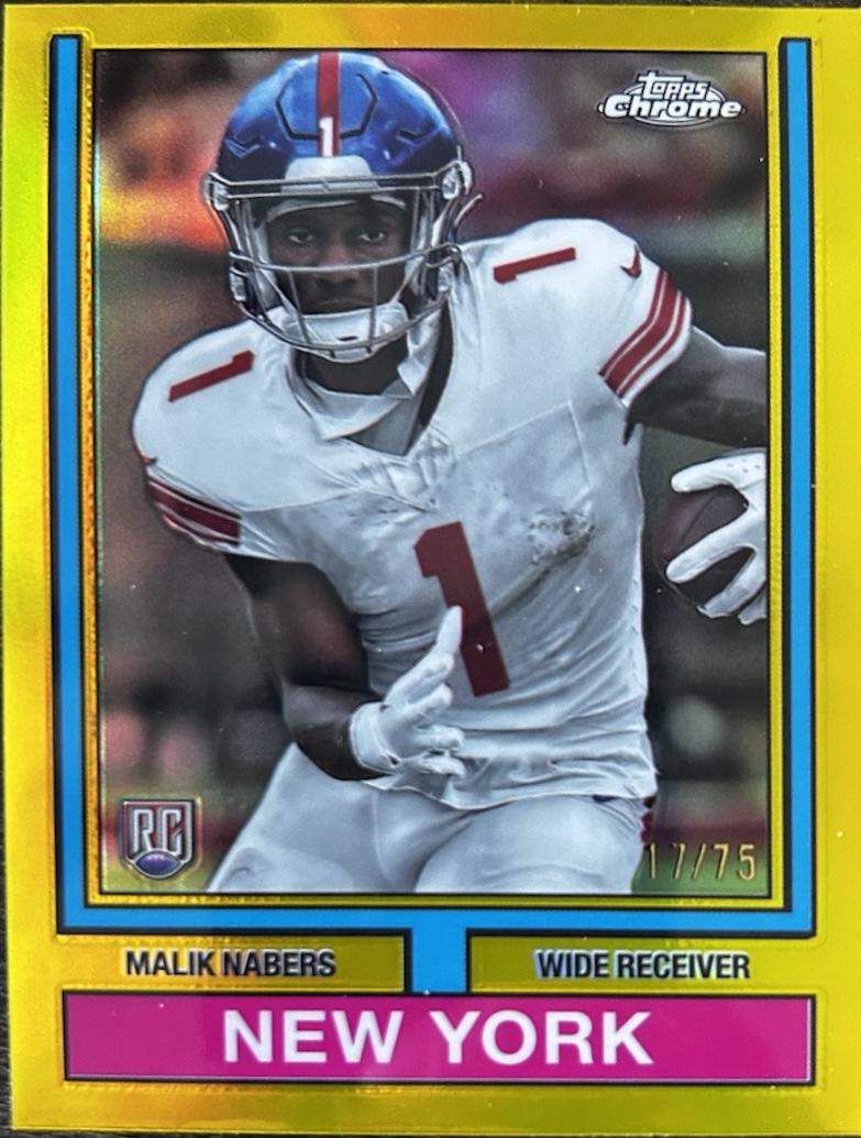 2024 Topps Chrome 1974 Malik Nabers #74TF-7 card