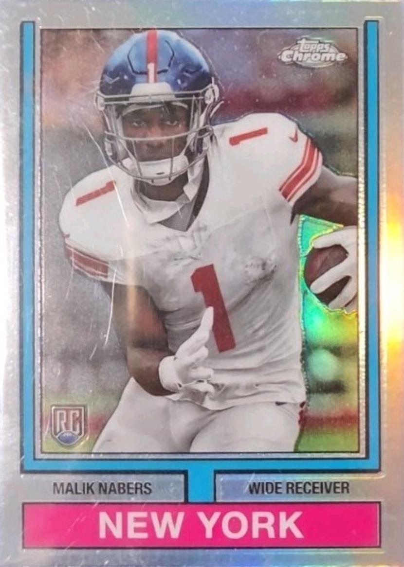 2024 Topps Chrome 1974 Malik Nabers [Refractor] #74TF-7 card