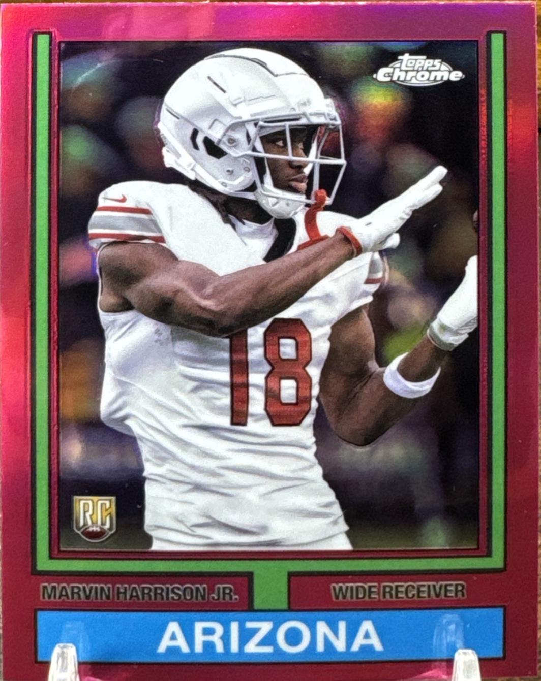 2024 Topps Chrome 1974 Marvin Harrison Jr. [Pink Refractor] #74TF-5 card