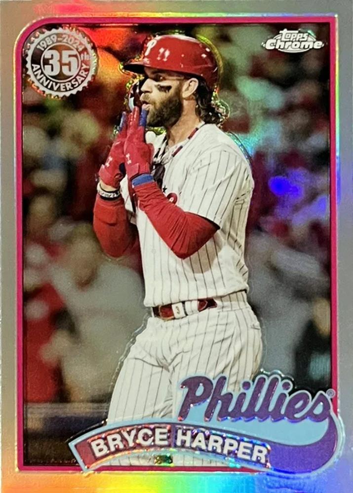 2024 Topps Chrome 1989 Bryce Harper #89CB-10 card