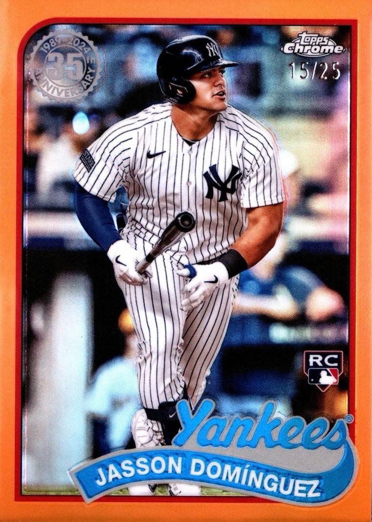 2024 Topps Chrome 1989 Jasson Dominguez [Orange] #89CB-12 card