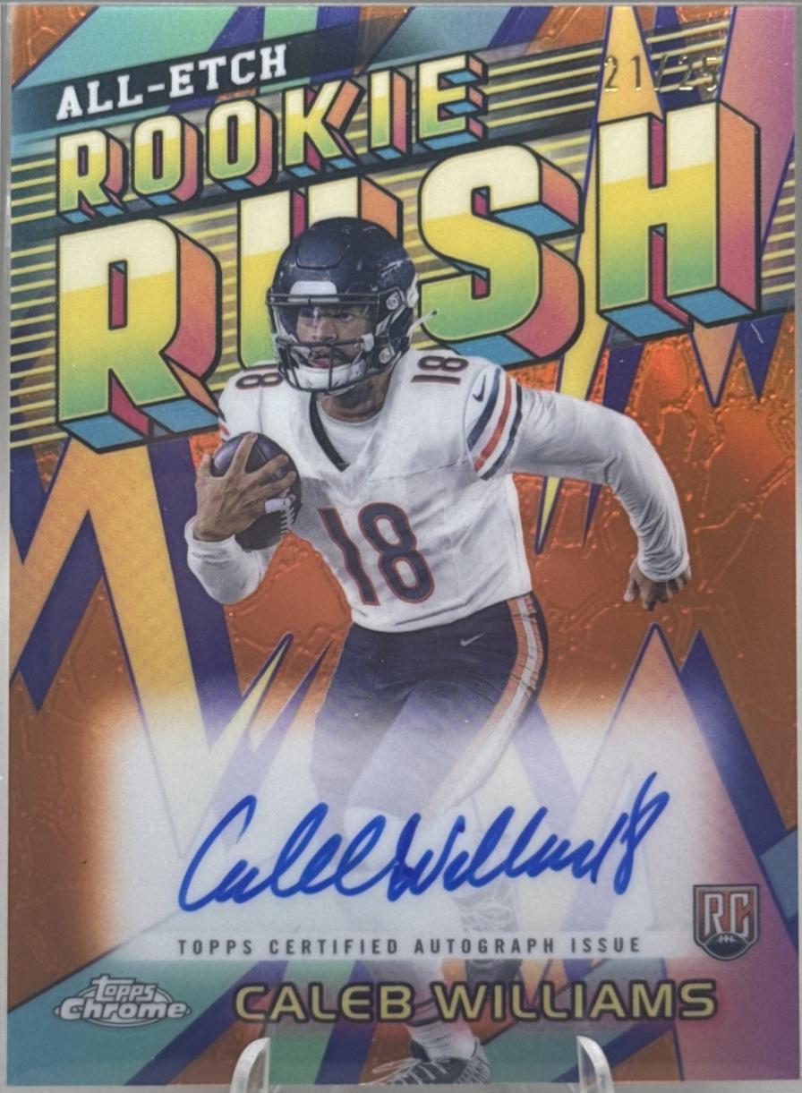 2024 Topps Chrome All-Etch Rookie Rush Autograph Caleb Williams #RRA-CW card