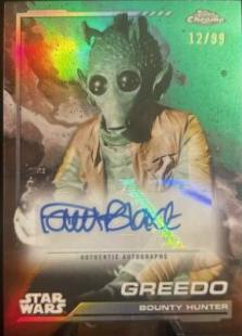 2024 Topps Chrome Autograph Paul Blake as Greedo #AU-G card