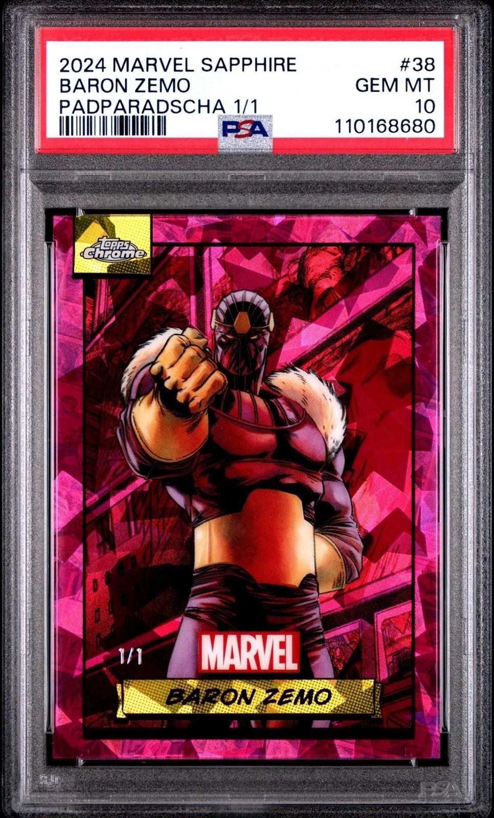 2024 Topps Chrome Baron Zemo [Papradascha Sapphire] #38 card