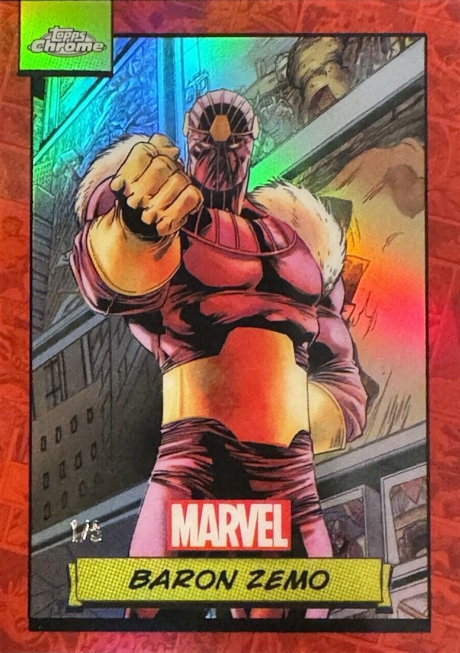 2024 Topps Chrome Baron Zemo [Red Refractor] #38 card