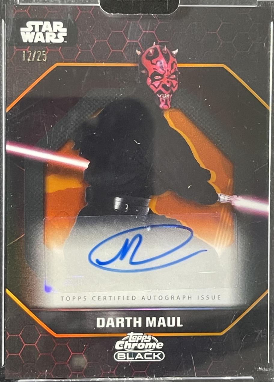 2024 Topps Chrome Black Dark Side Autograph Ray Park [Orange] #ADS-RP card