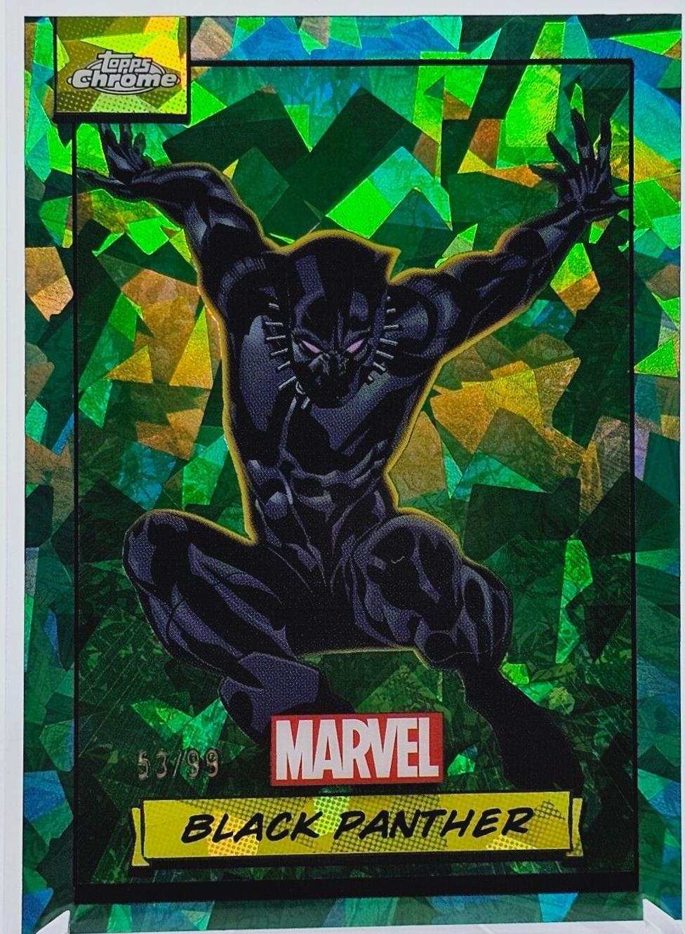 2024 Topps Chrome Black Panther [Green Refractor] #53 card