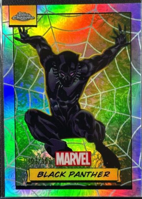 2024 Topps Chrome Black Panther [Spider Web Refractor] #53 card