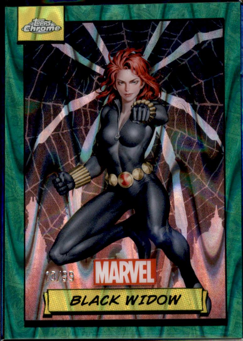 2024 Topps Chrome Black Widow [Green Gamma Ray Wave] #44 card
