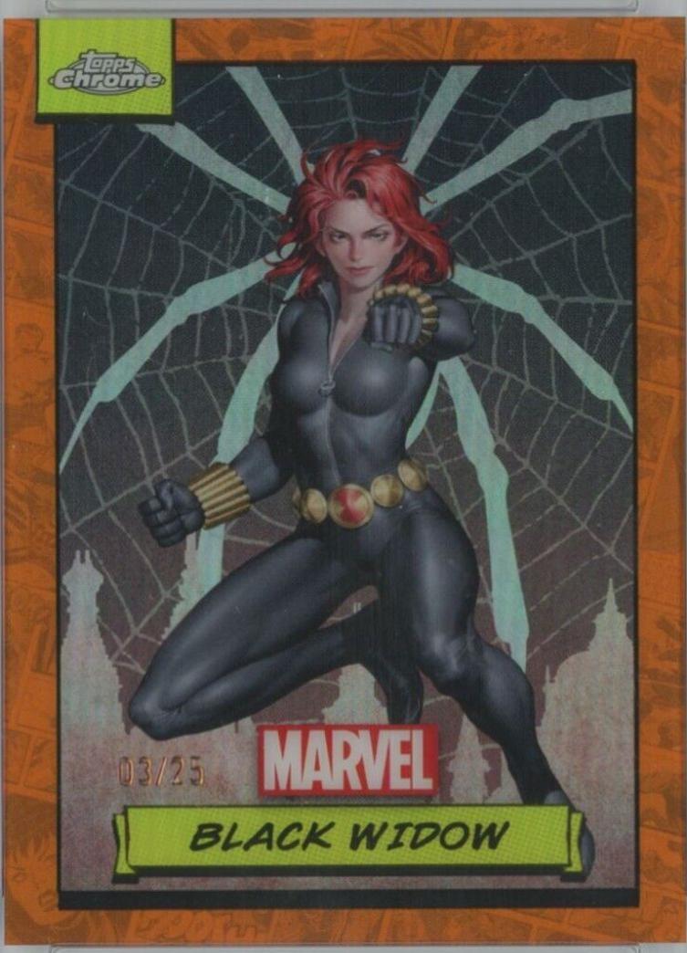 2024 Topps Chrome Black Widow [Orange Refractor] #44 card