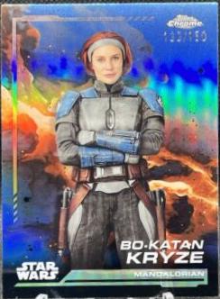 2024 Topps Chrome Bo-Katan Kryze [Blue Refractor] #38 card