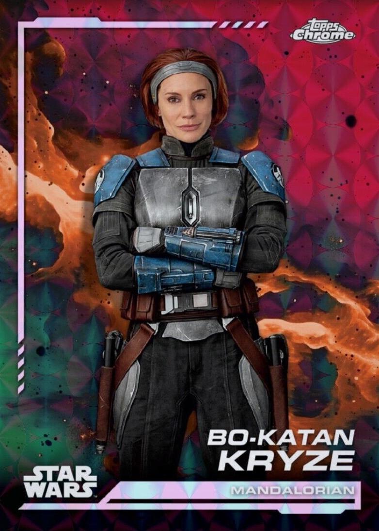2024 Topps Chrome Bo-Katan Kryze [Dathomir Red Refractor] #38 card