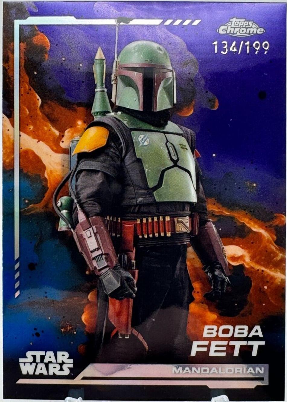 2024 Topps Chrome Boba Fett [Aqua Refractor] #19 card