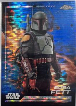 2024 Topps Chrome Boba Fett [Blue Pulsar Refractor] #19 card