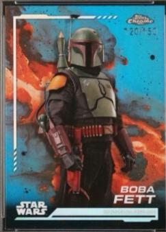 2024 Topps Chrome Boba Fett [Blue Refractor] #19 card
