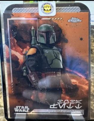 2024 Topps Chrome Boba Fett [Orange Refractor] #19 card