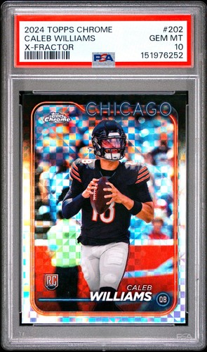 2024 Topps Chrome Caleb Williams [Xfractor] #202 card