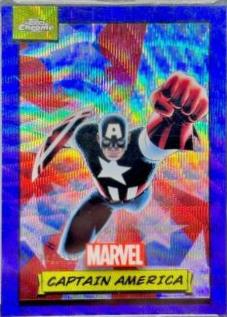 2024 Topps Chrome Captain America [Blue Wave] #92 card