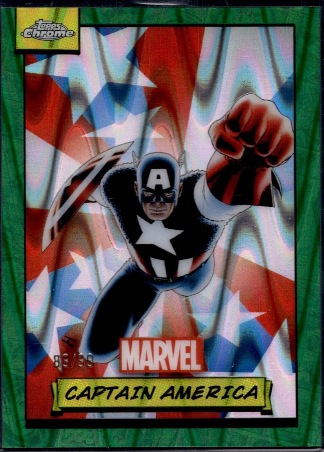 2024 Topps Chrome Captain America [Green Gamma Ray Wave] #92 card