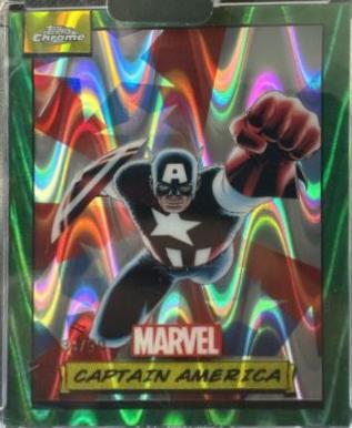 2024 Topps Chrome Captain America [Green Refractor] #92 card