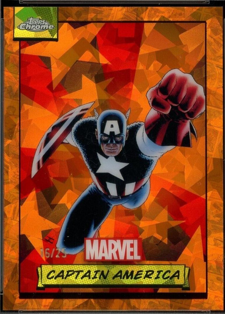 2024 Topps Chrome Captain America [Orange Sapphire] #92 card