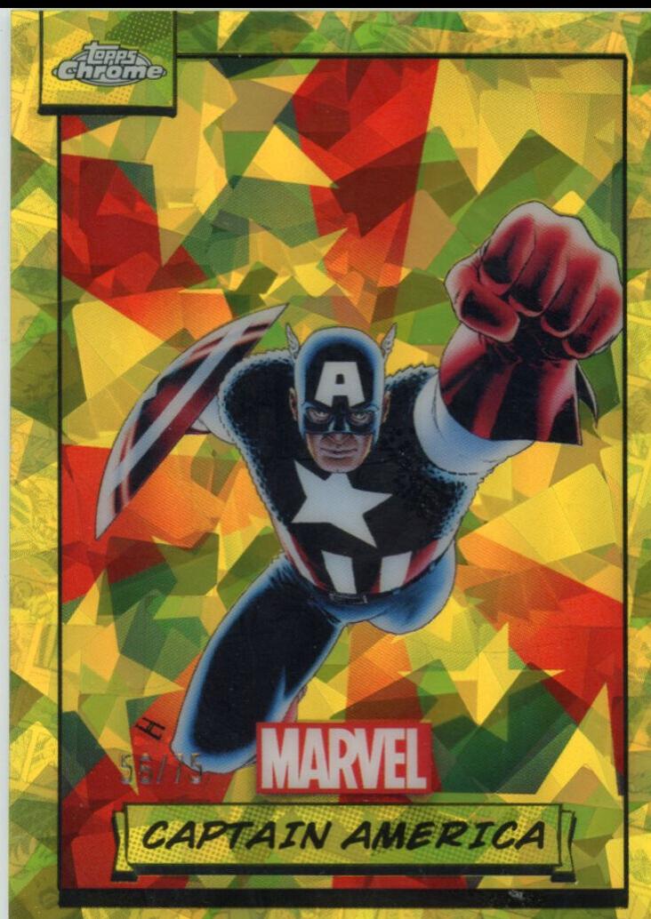 2024 Topps Chrome Captain America [Yellow Sapphire] #92 card