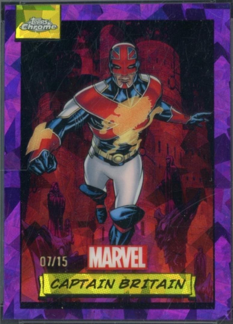 2024 Topps Chrome Captain Britain [Purple Sapphire] #75 card