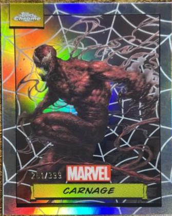2024 Topps Chrome Carnage [Spider Web Refractor] #77 card
