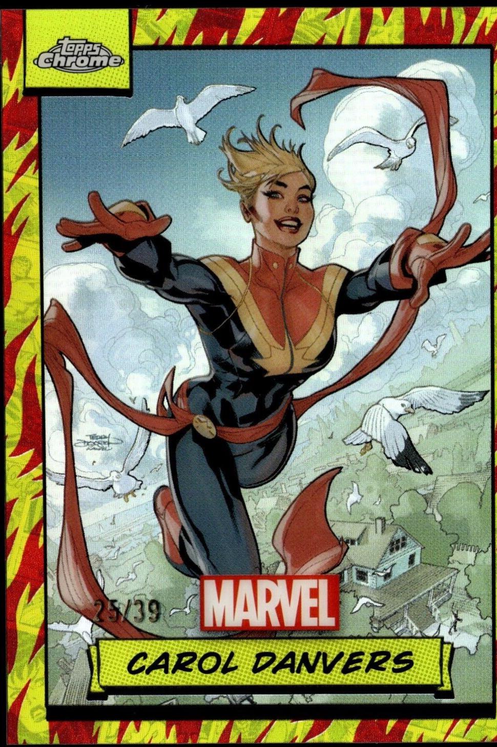 2024 Topps Chrome Carol Danvers [Human Torch Refractor] #76 card